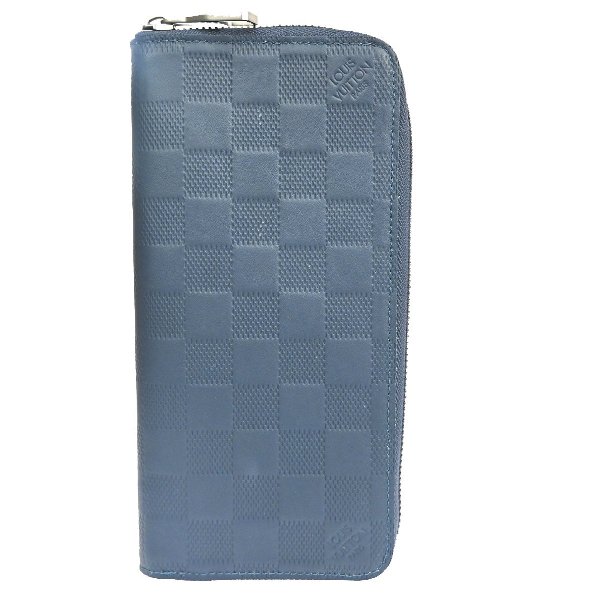 LOUIS VUITTON Zippy wallet Vertical Damier Infini Leather Blue N63549 81YC905