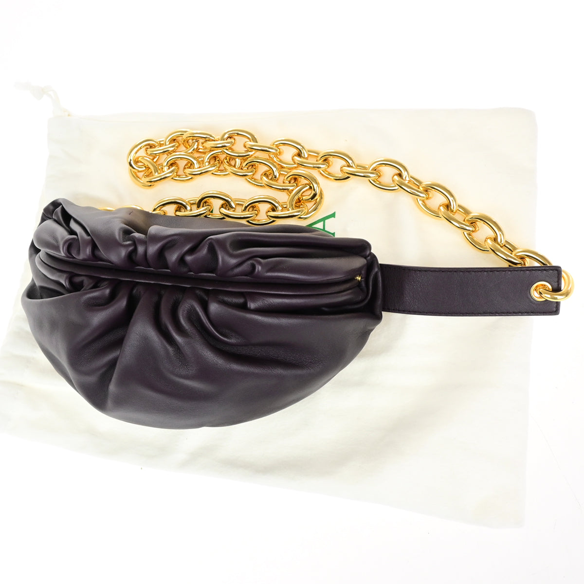 BOTTEGA VENETA Logo The Chain Pouch Body Shoulder Bag Leather BX GHW 609RK530