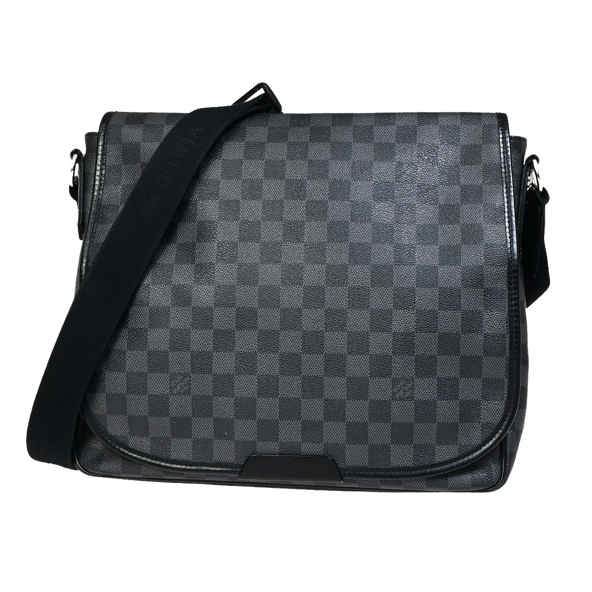 LOUIS VUITTON Daniel MM Shoulder Bag Damier Graphite Leather BK N58029 11SJ007