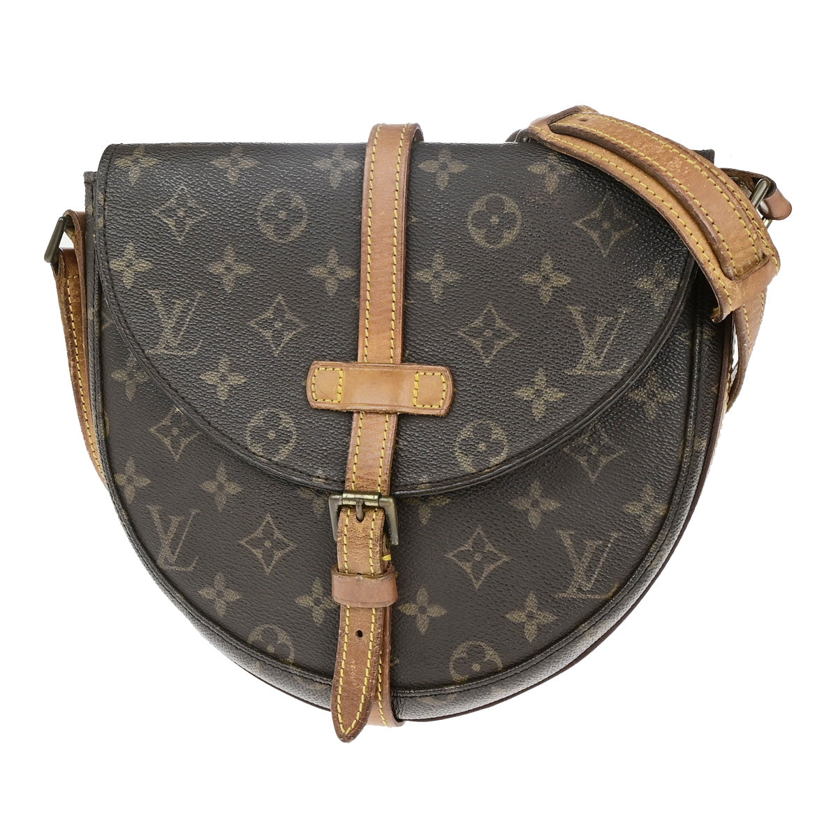 LOUIS VUITTONI Chantilly MM Shoulder Bag Monogram Leather Brown M51233 64YG483