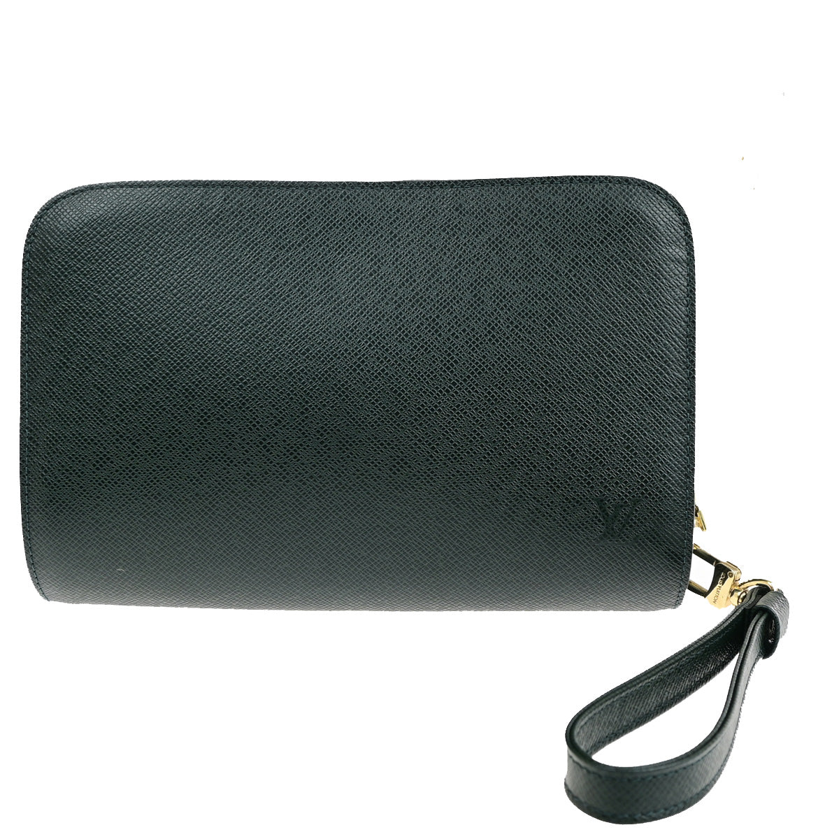 LOUIS VUITTON LV Logo Baikal Clutch Hand Bag Taiga Leather Epicea M30184 66SJ165