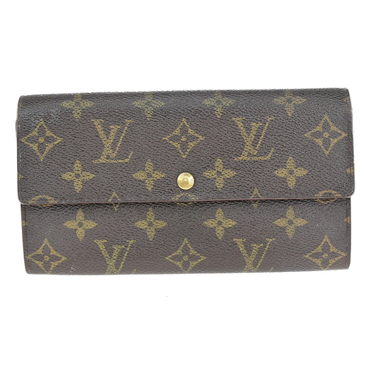 LOUIS VUITTON Porte Monnaie Credit Bifold Wallet Monogram Leather M61725 02KA232