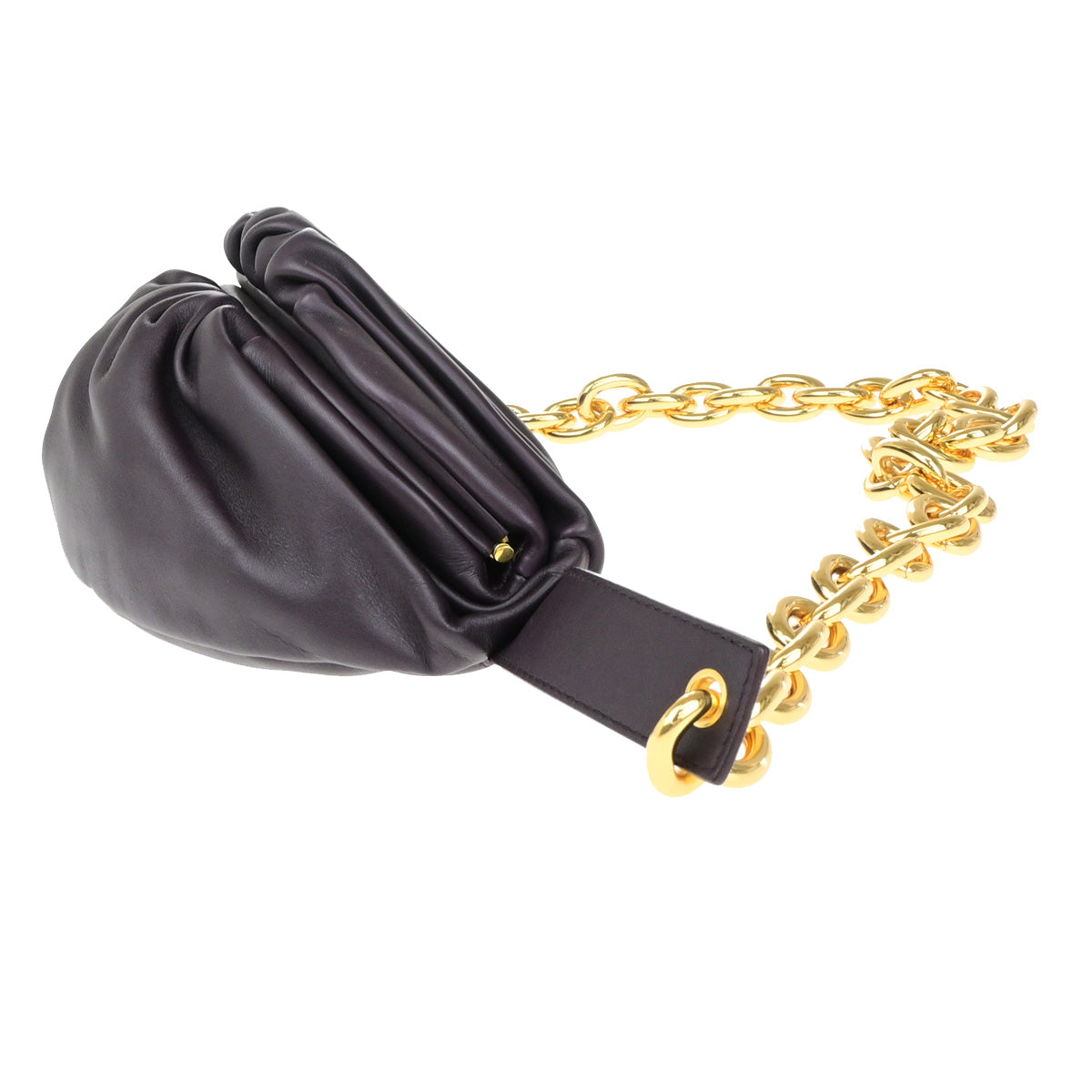 BOTTEGA VENETA Logo The Chain Pouch Body Shoulder Bag Leather BX GHW 609RK530