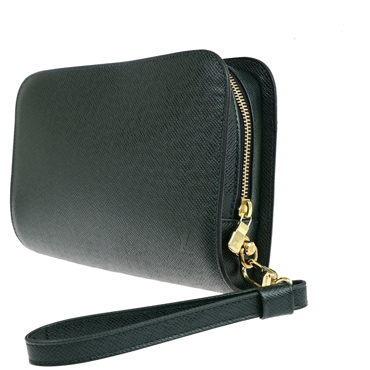 LOUIS VUITTON LV Logo Baikal Clutch Hand Bag Taiga Leather Epicea M30184 66SJ165