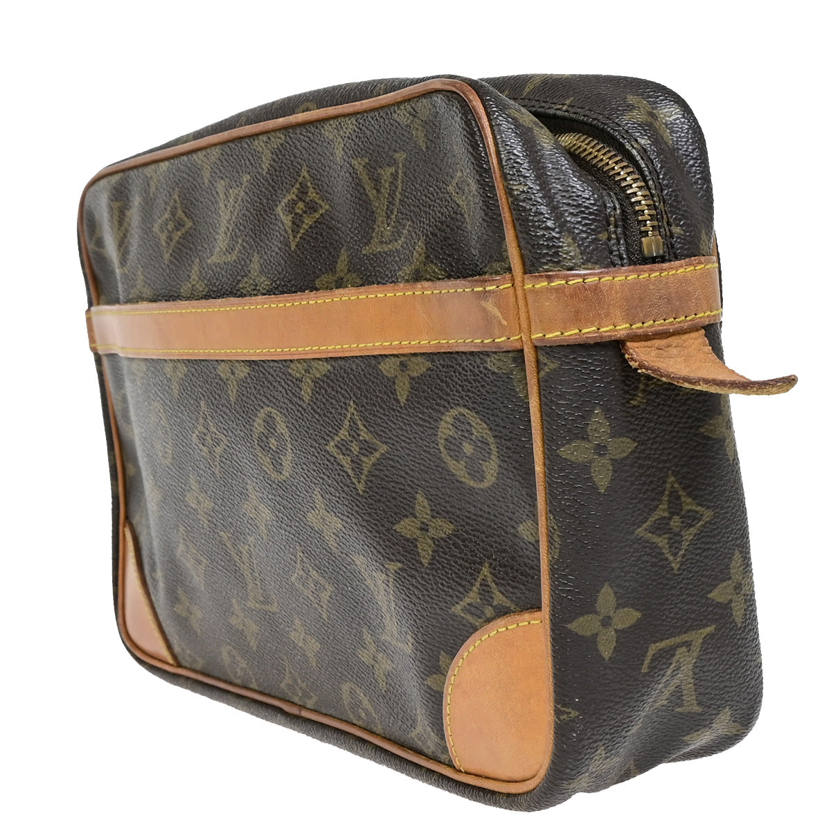 LOUIS VUITTON Compiegne 28 Clutch Hand Bag Monogram Leather Brown M51845 33SJ010