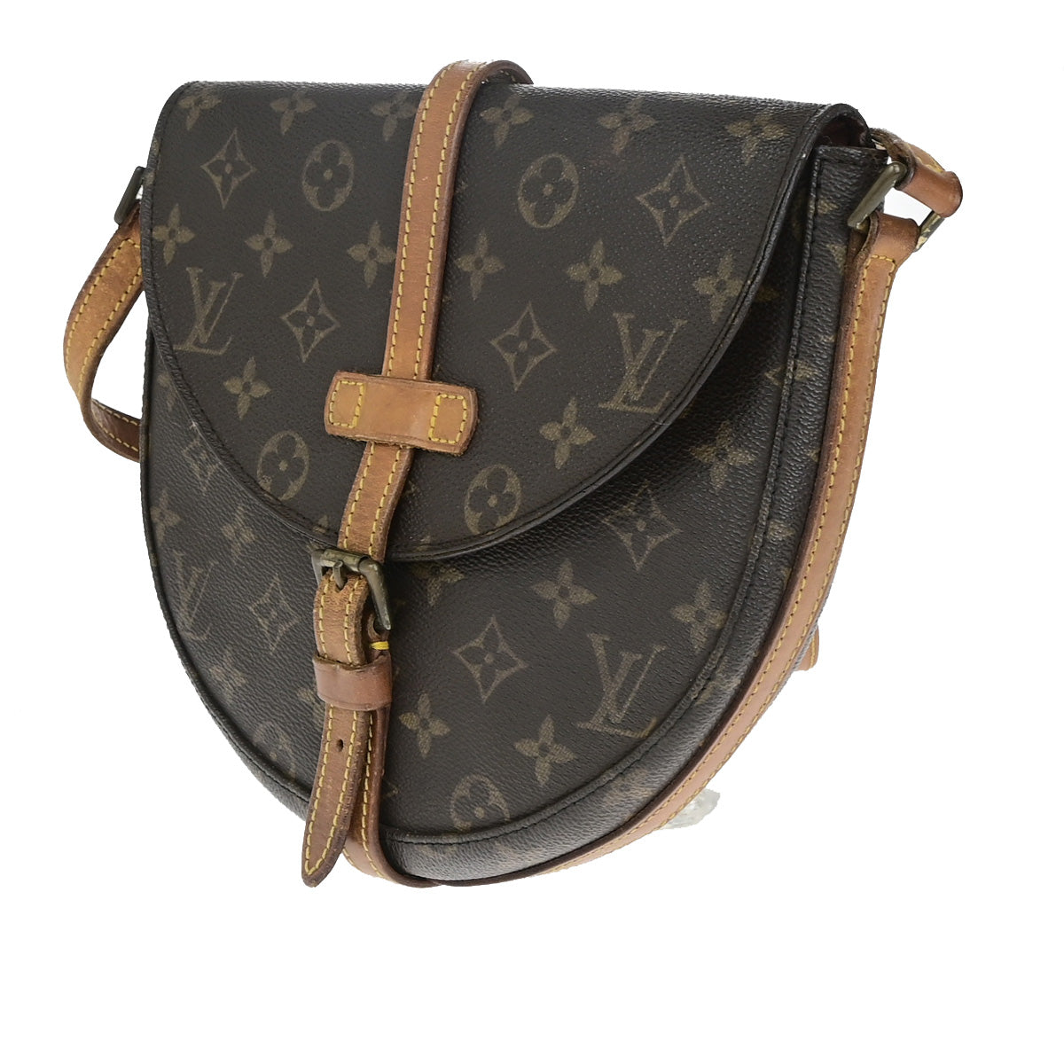 LOUIS VUITTONI Chantilly MM Shoulder Bag Monogram Leather Brown M51233 64YG483