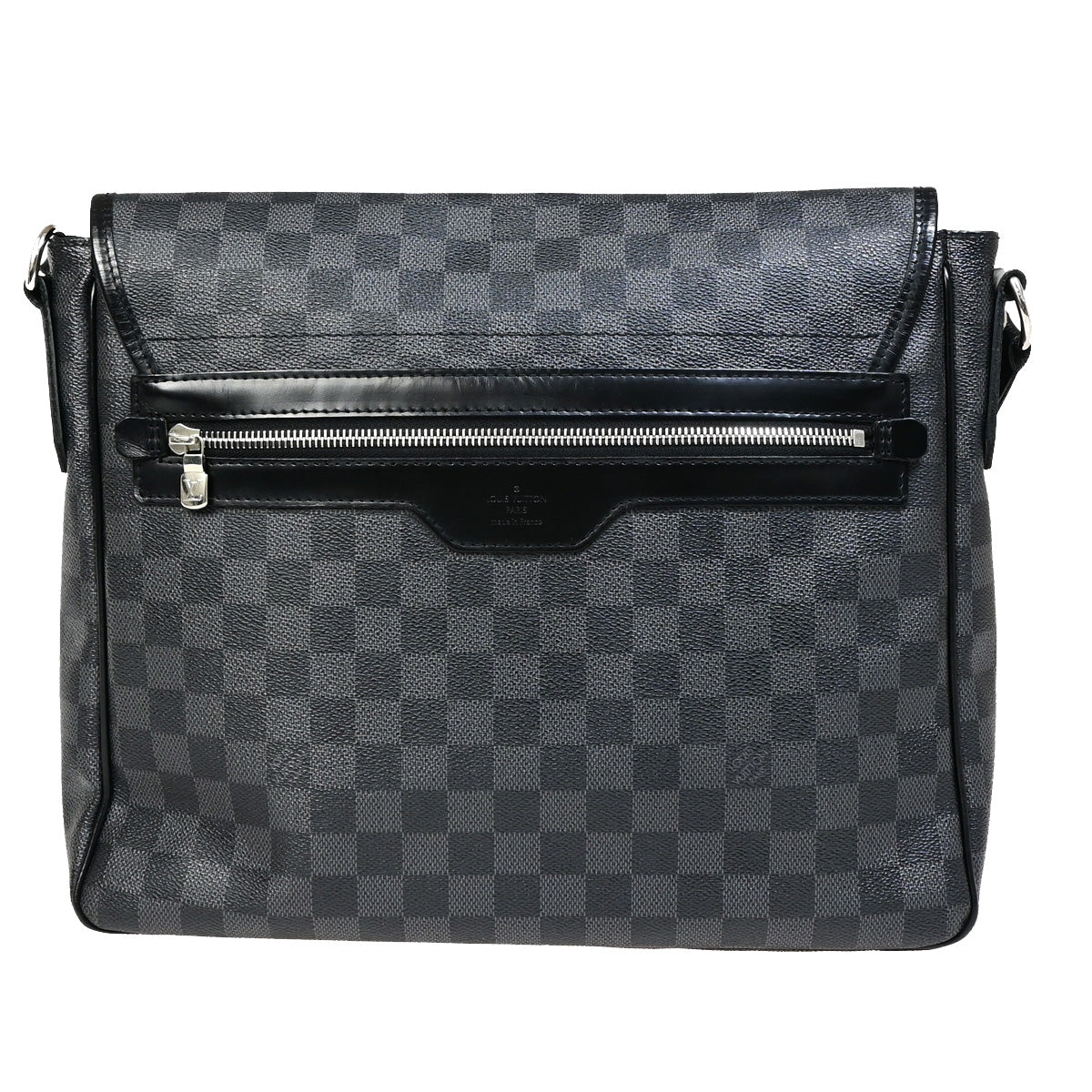LOUIS VUITTON Daniel MM Shoulder Bag Damier Graphite Leather BK N58029 11SJ007