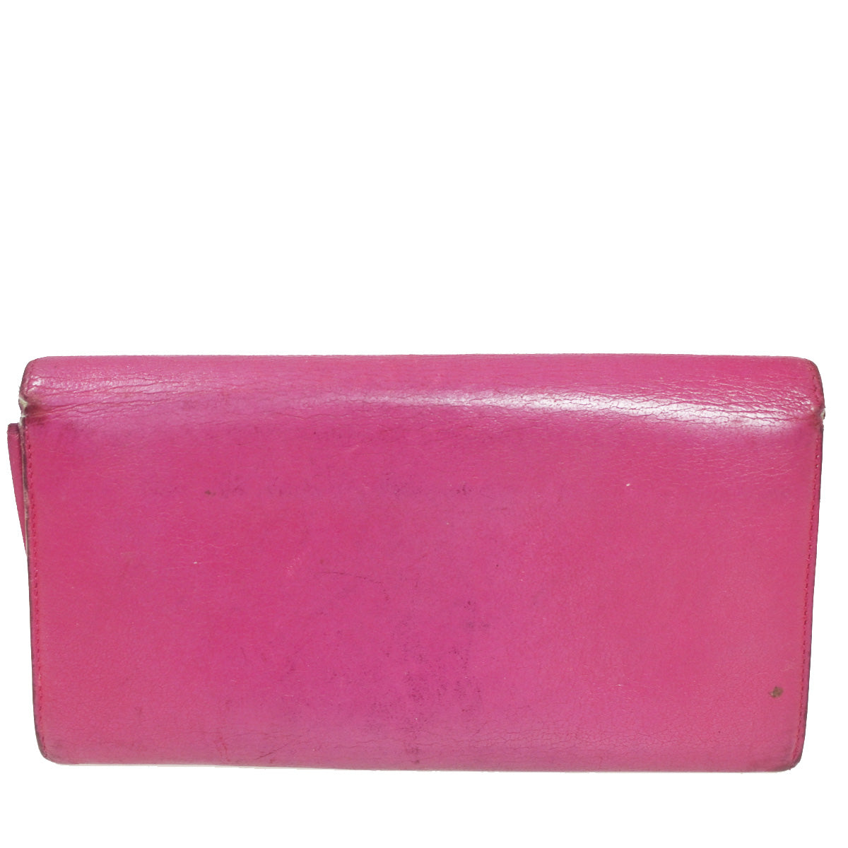 YVES SAINT LAURENT YSL Logo Long Zipper Wallet Purse Leather Pink 07YC775