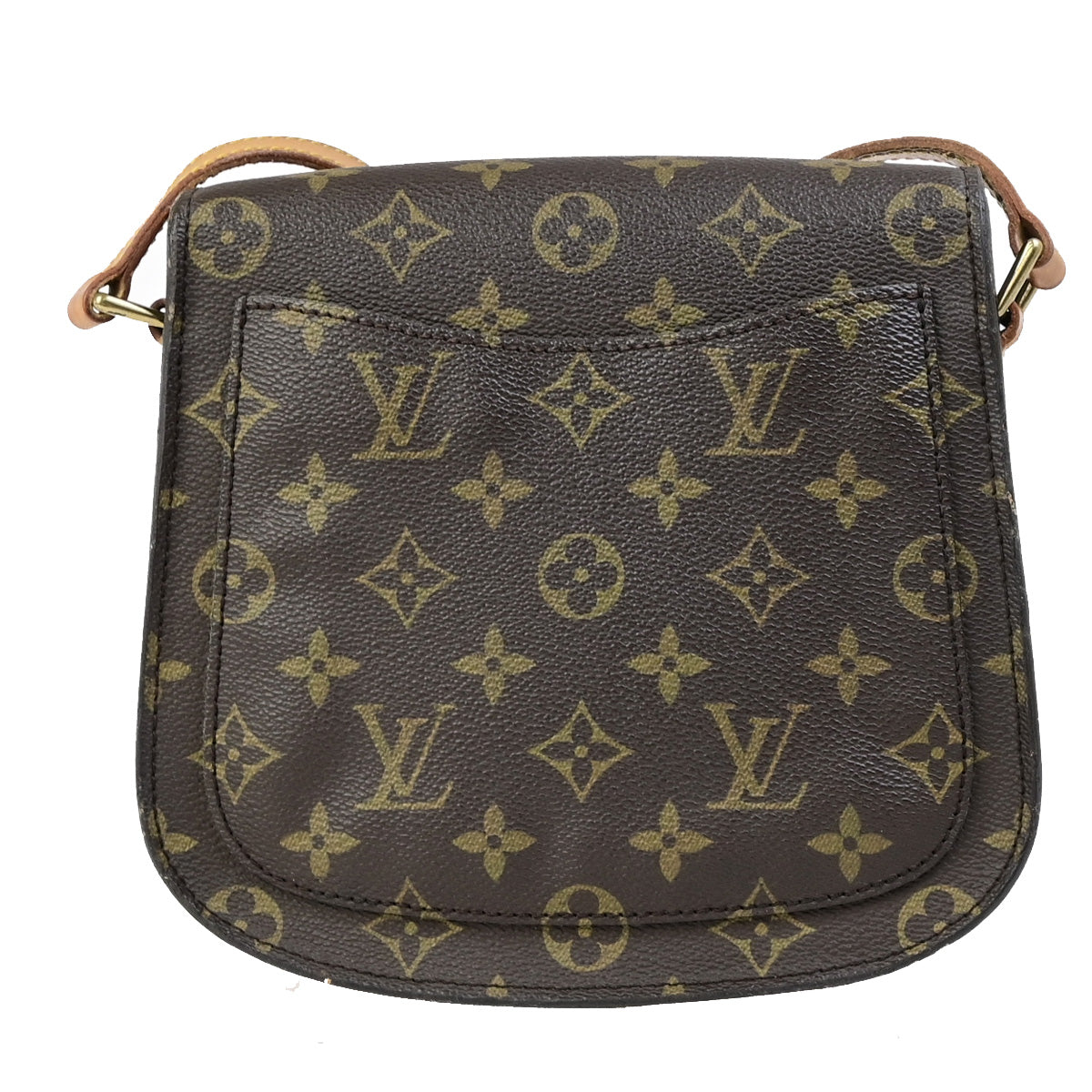 LOUIS VUITTON Saint Cloud MM Shoulder Bag Monogram Leather Brown M51243 34YG539