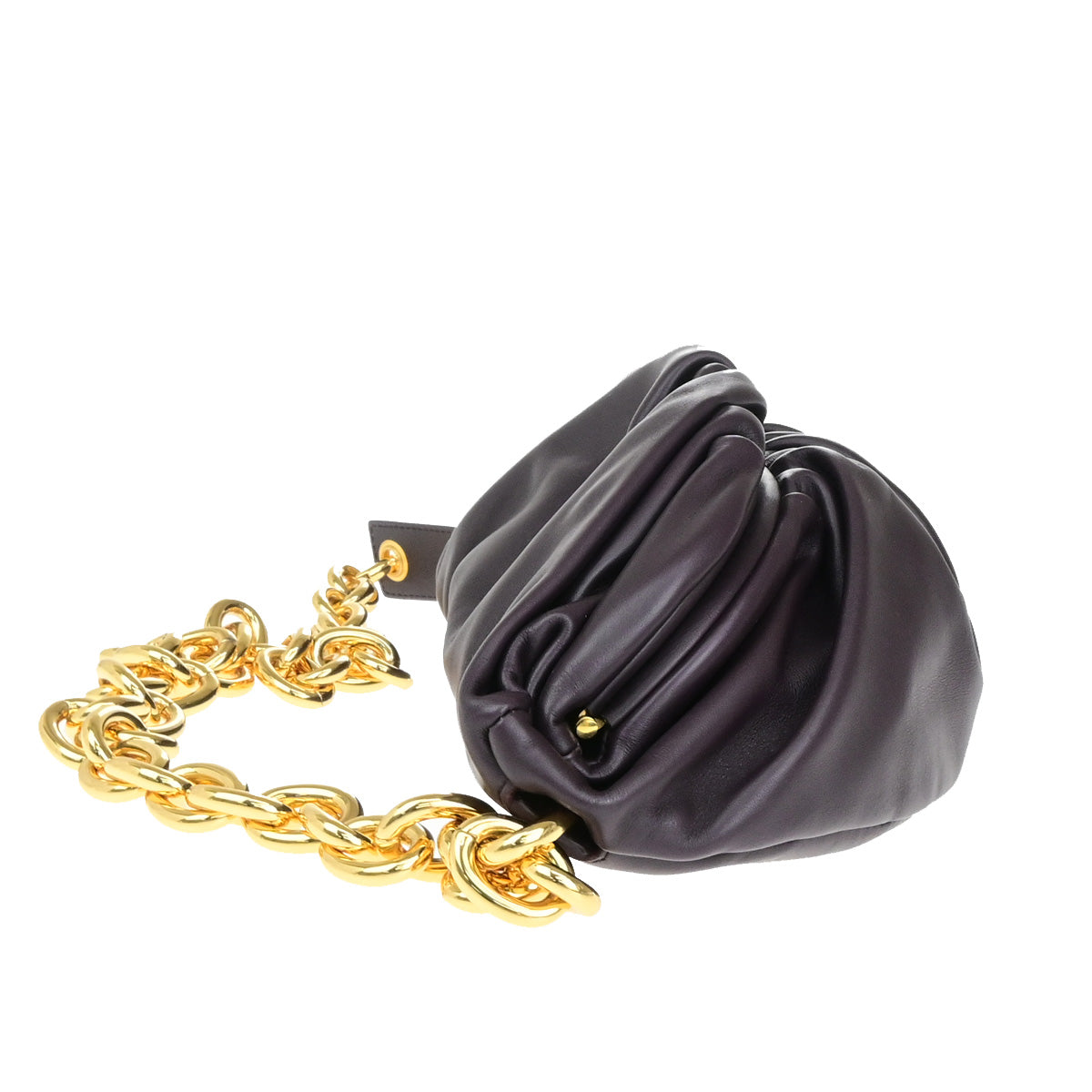BOTTEGA VENETA Logo The Chain Pouch Body Shoulder Bag Leather BX GHW 609RK530