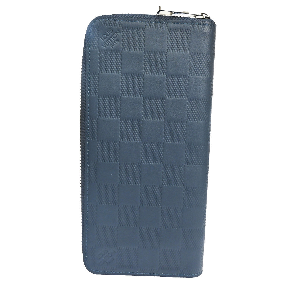 LOUIS VUITTON Zippy wallet Vertical Damier Infini Leather Blue N63549 81YC905