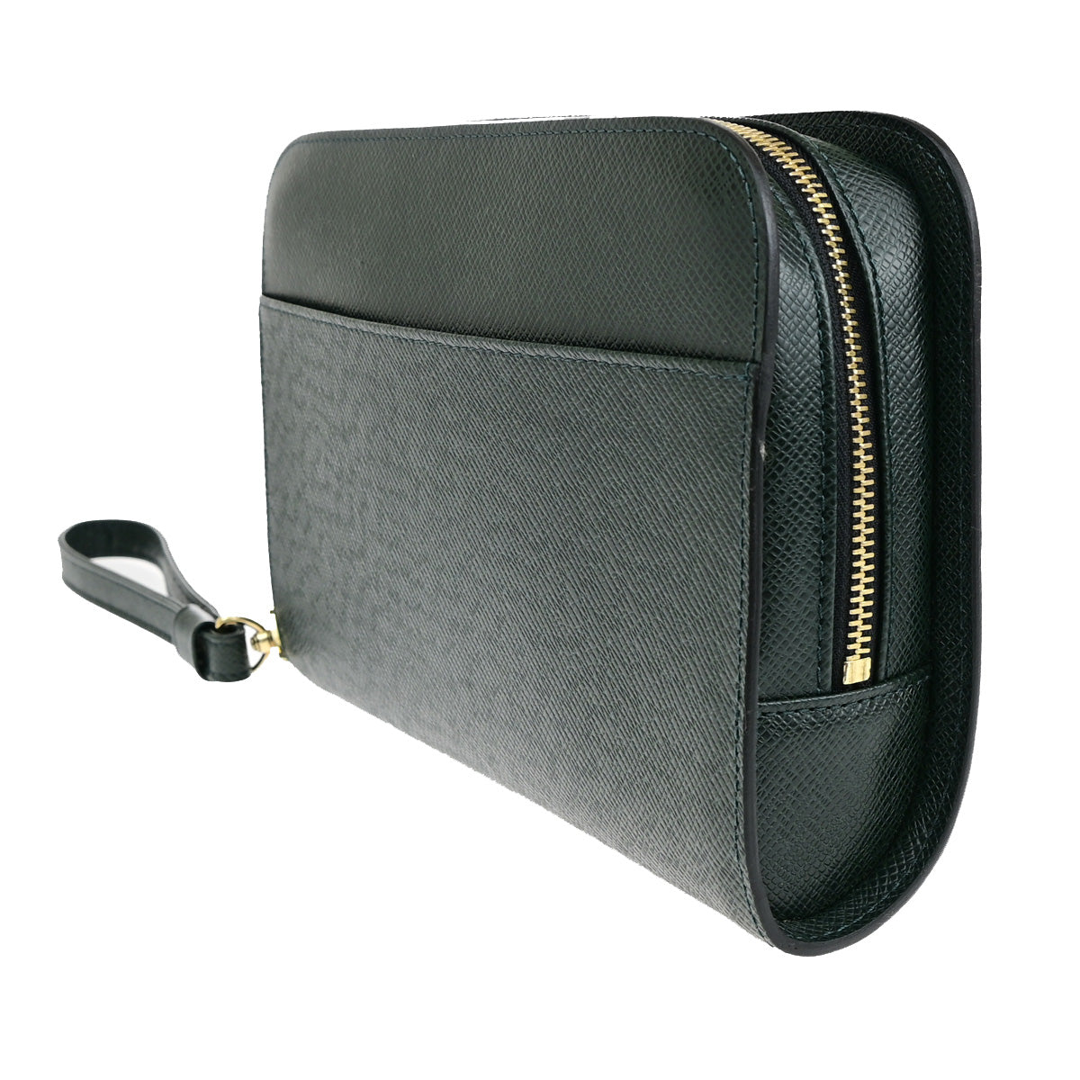 LOUIS VUITTON LV Logo Baikal Clutch Hand Bag Taiga Leather Epicea M30184 66SJ165