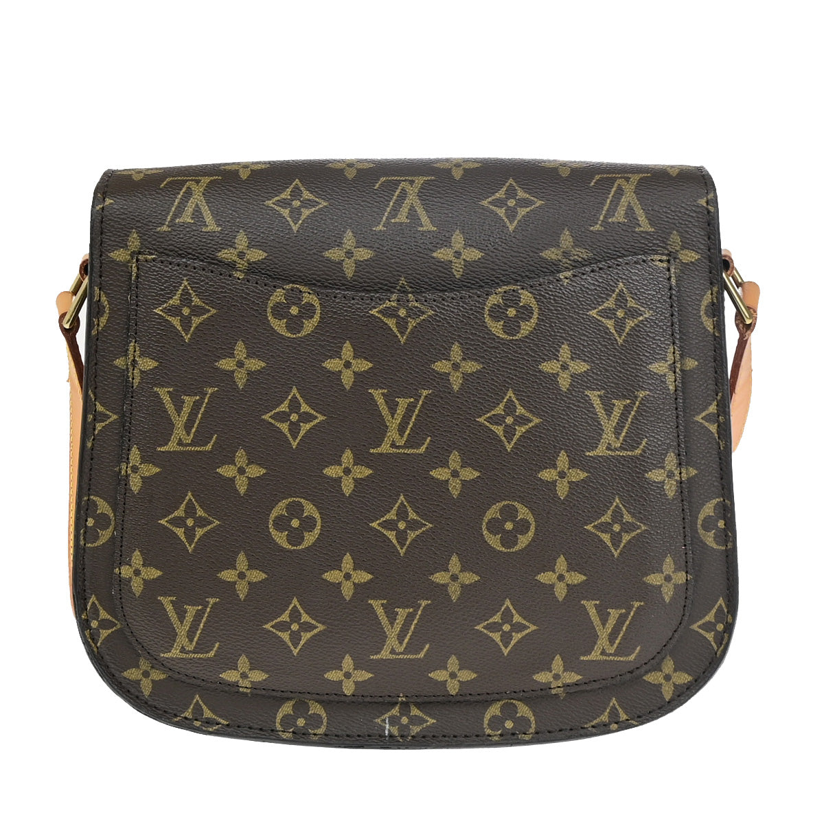 LOUIS VUITTON Saint Cloud GM Shoulder Bag Monogram Leather Brown M51242 12YF385