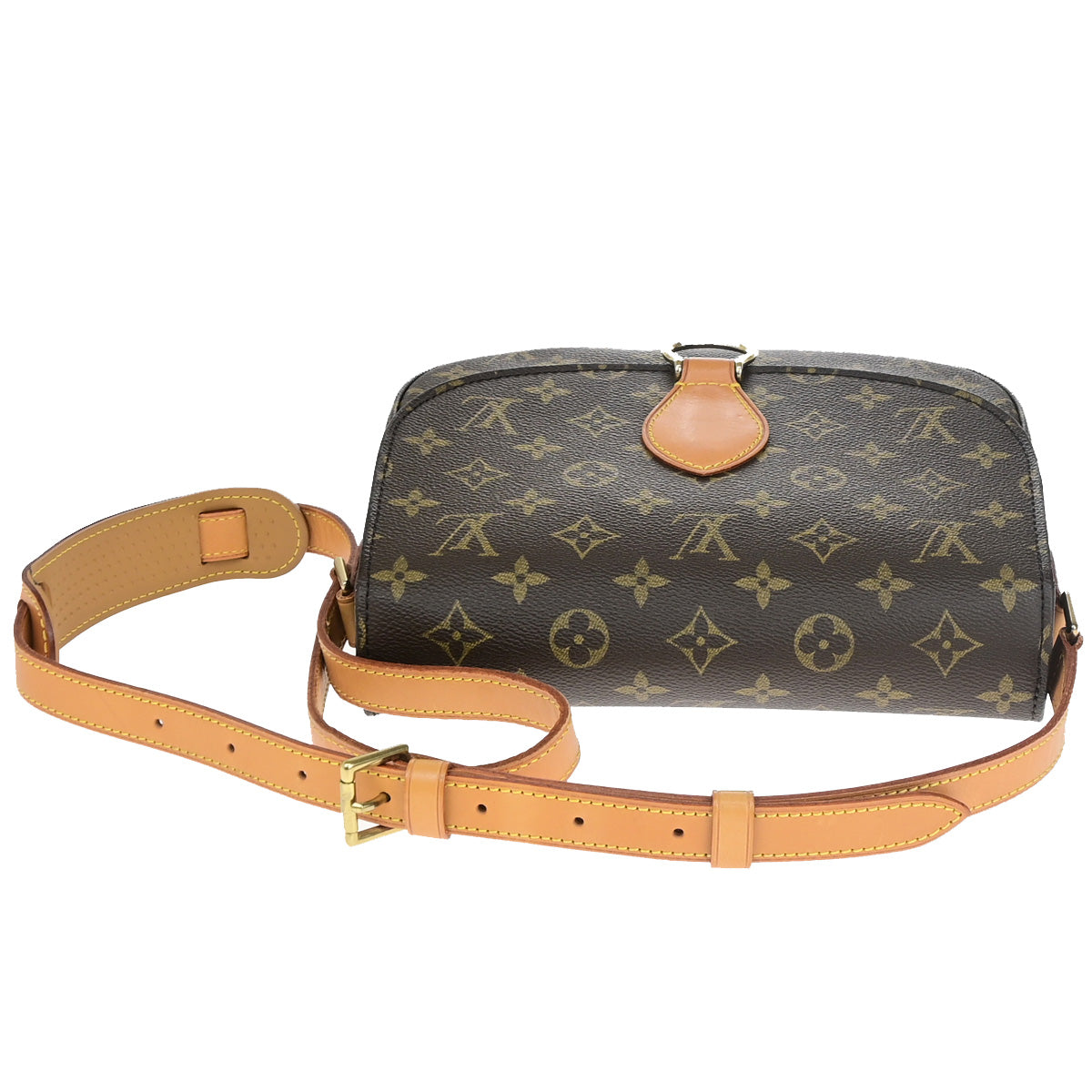 LOUIS VUITTON Saint Cloud GM Shoulder Bag Monogram Leather Brown M51242 12YF385