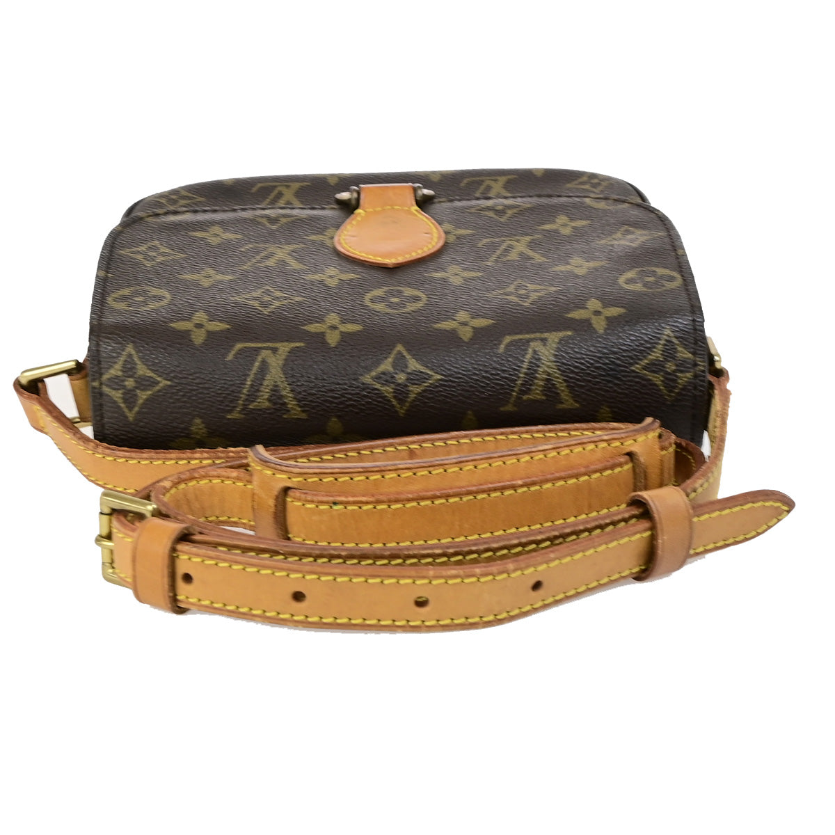 LOUIS VUITTON Saint Cloud MM Shoulder Bag Monogram Leather Brown M51243 34YG539