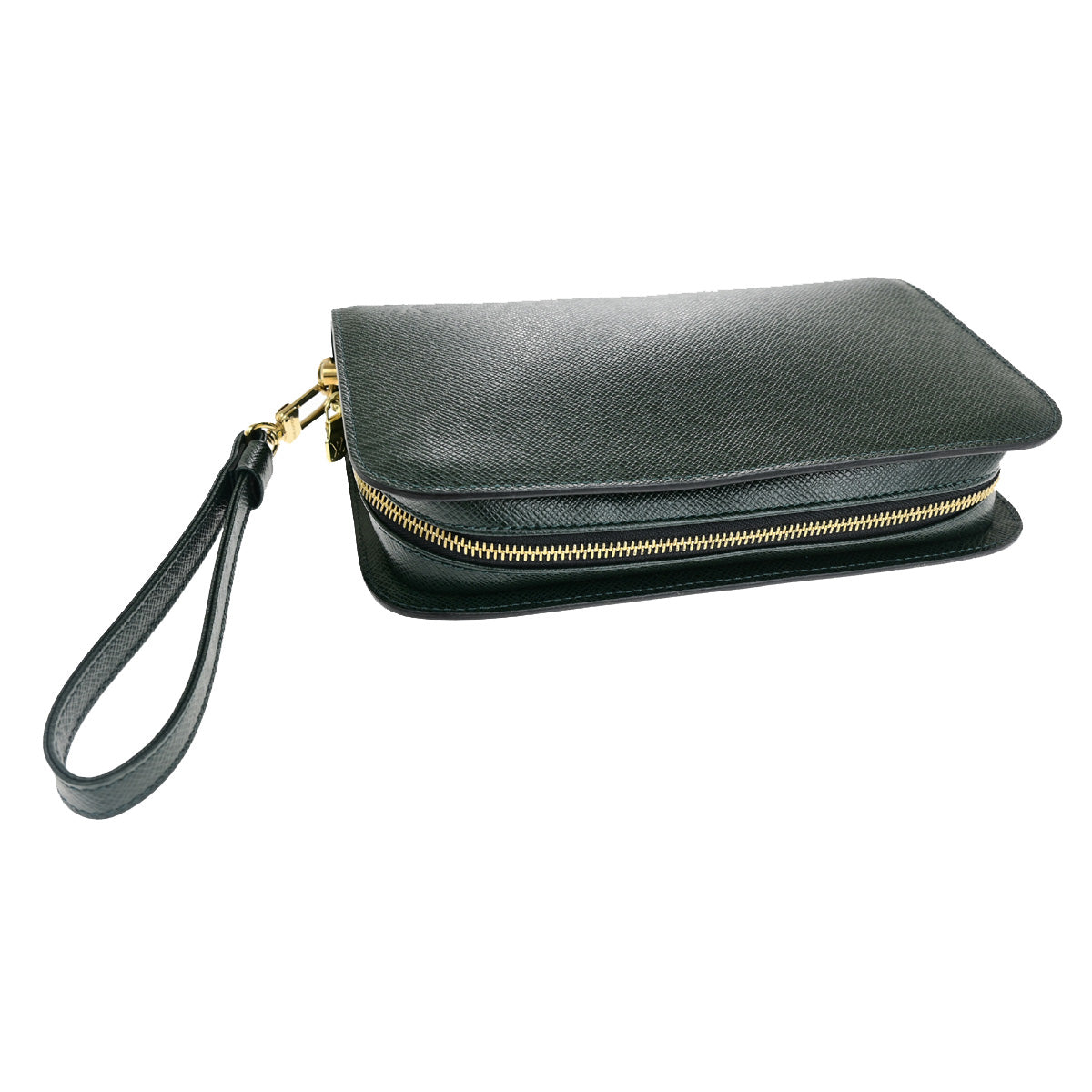 LOUIS VUITTON LV Logo Baikal Clutch Hand Bag Taiga Leather Epicea M30184 66SJ165