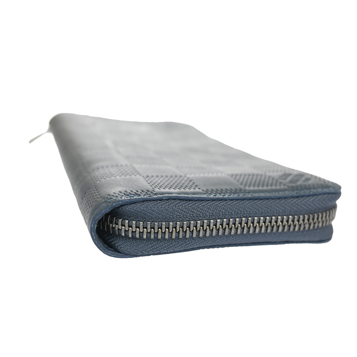 LOUIS VUITTON Zippy wallet Vertical Damier Infini Leather Blue N63549 81YC905