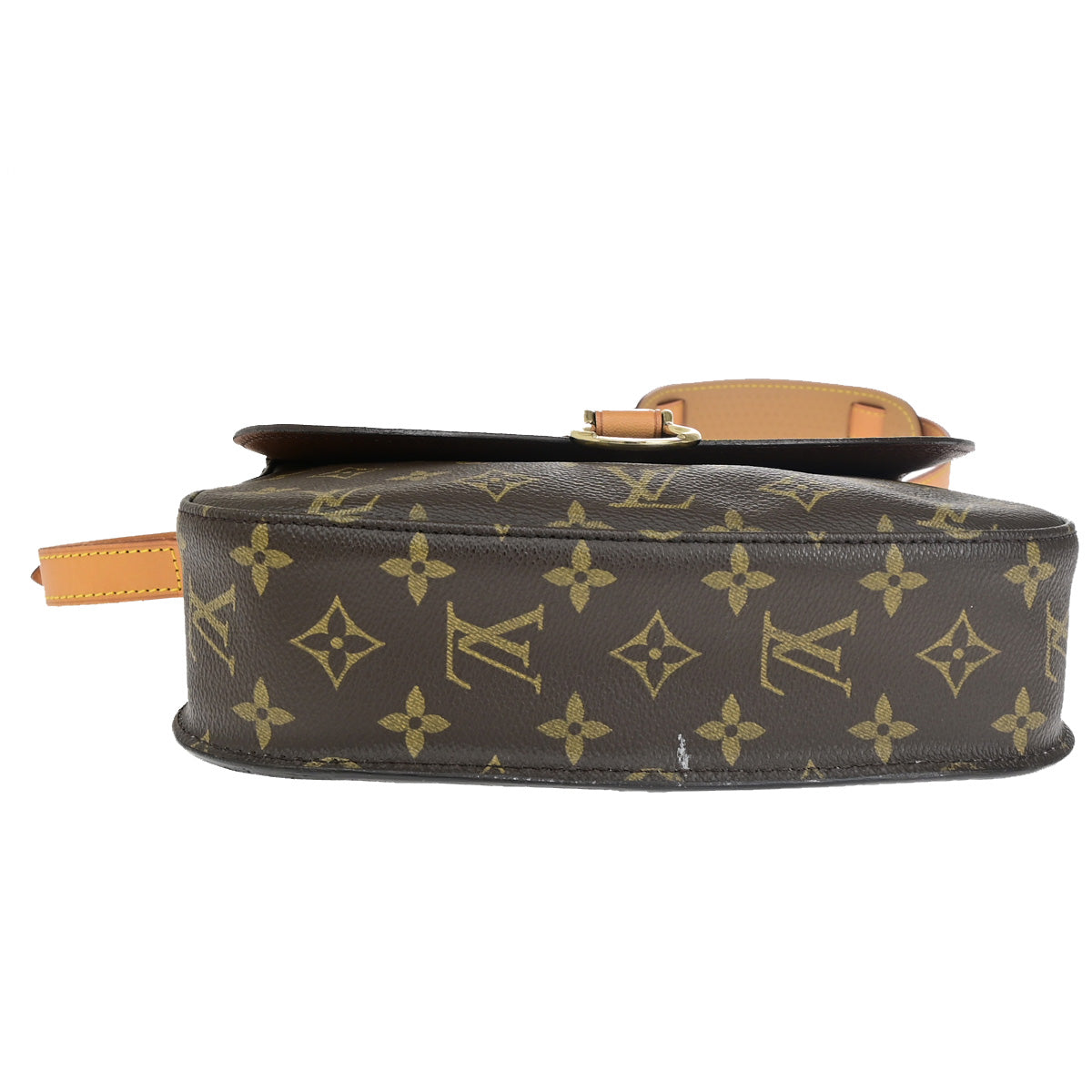 LOUIS VUITTON Saint Cloud GM Shoulder Bag Monogram Leather Brown M51242 12YF385