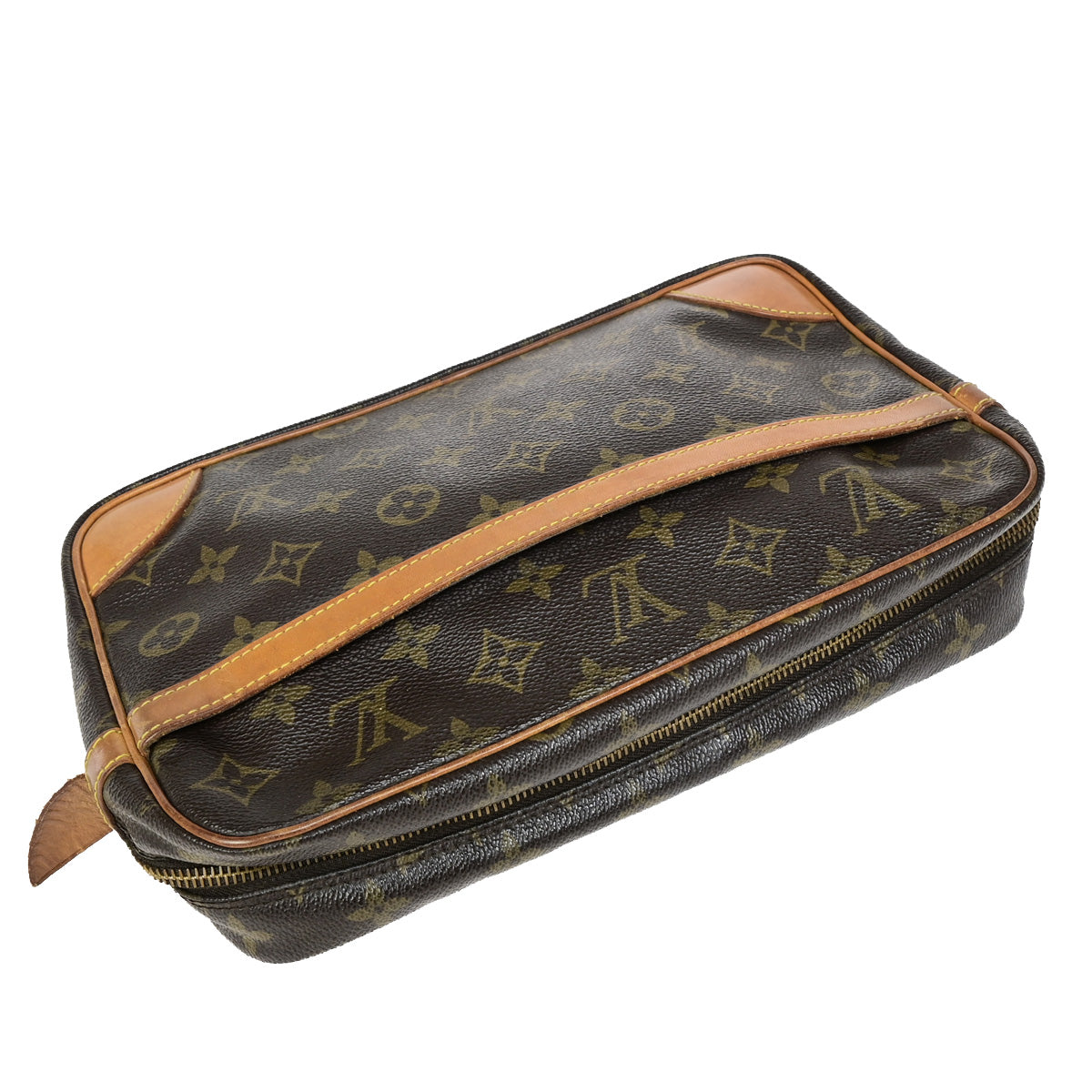 LOUIS VUITTON Compiegne 28 Clutch Hand Bag Monogram Leather Brown M51845 33SJ010