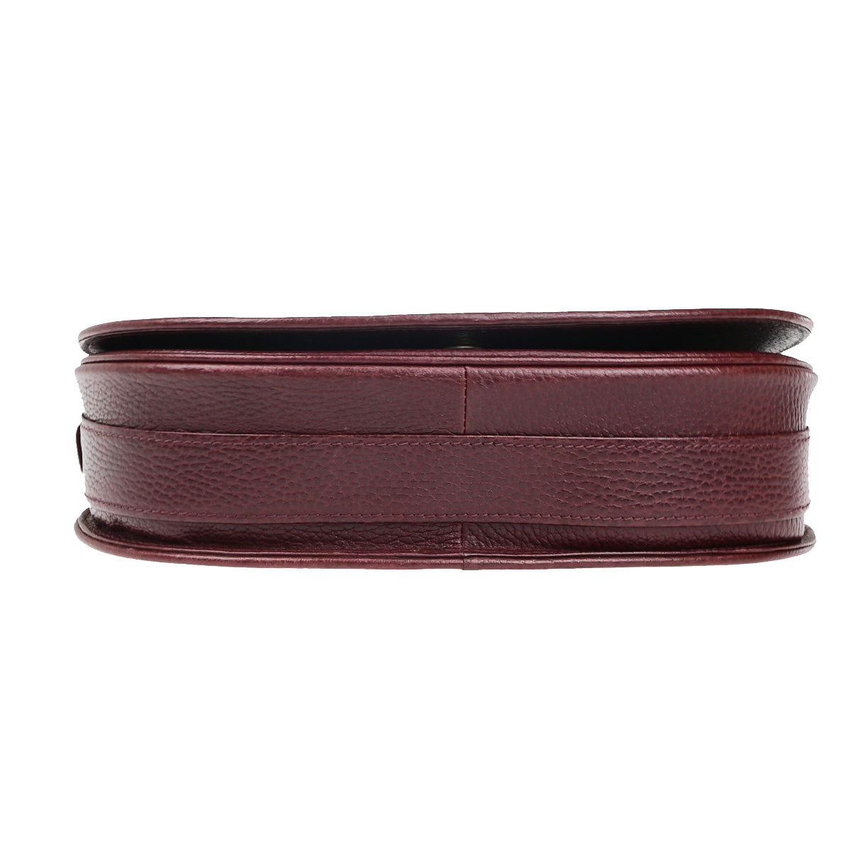MUST DE CARTIER 2C Logo Shoulder Bag Leather Bordeaux GHW Spain 09YG484