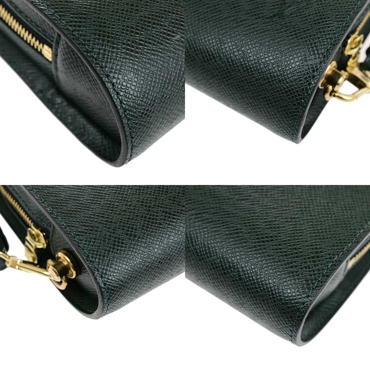 LOUIS VUITTON LV Logo Baikal Clutch Hand Bag Taiga Leather Epicea M30184 66SJ165