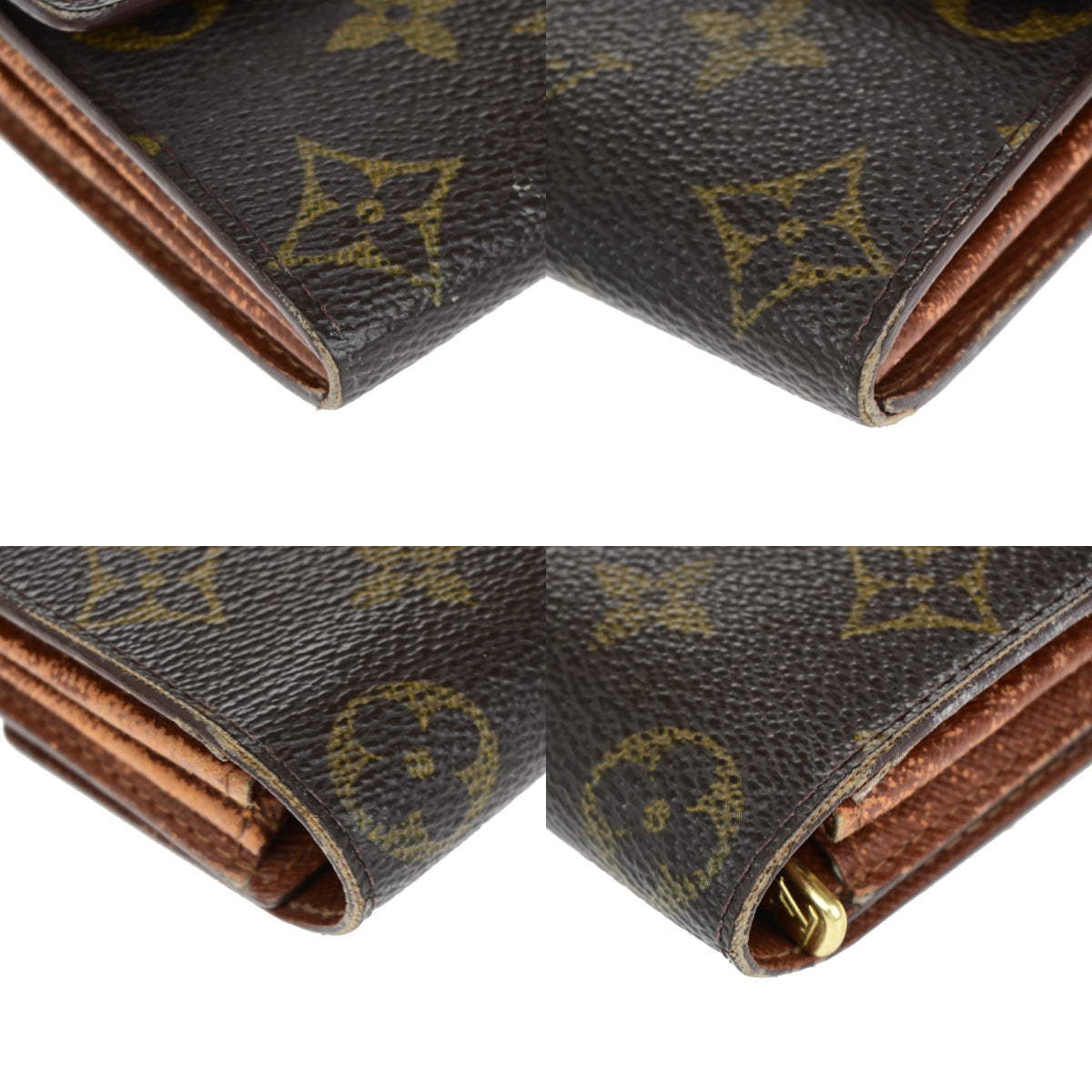 LOUIS VUITTON Porte Monnaie Credit Bifold Wallet Monogram Leather M61725 02KA232