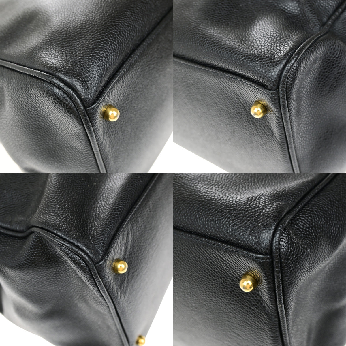 CHANEL CC Supermodel Chain Shoulder Bag Grained Calfskin Leather BK VTG 728RL045