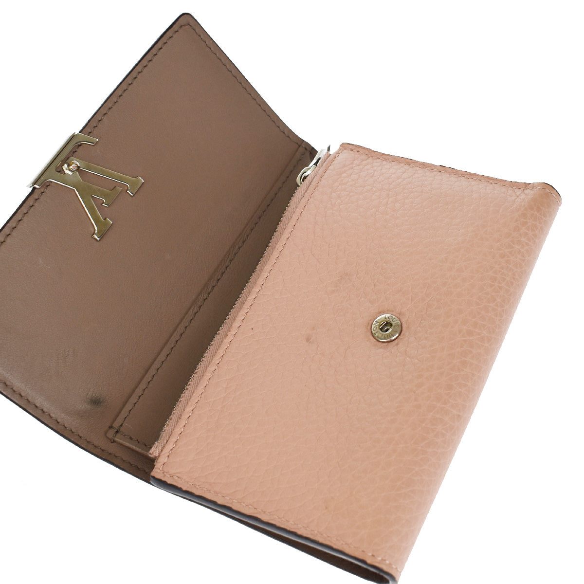 LOUIS VUITTON Portefeuille Capucines Compact Wallet Leather Pink M62156 80YB767
