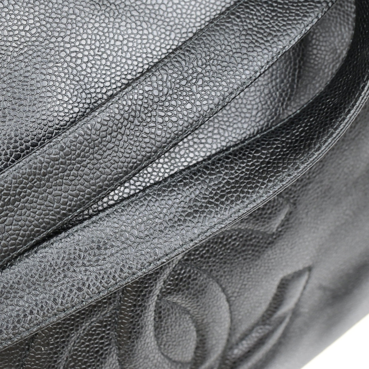 CHANEL CC Supermodel Chain Shoulder Bag Grained Calfskin Leather BK VTG 728RL045