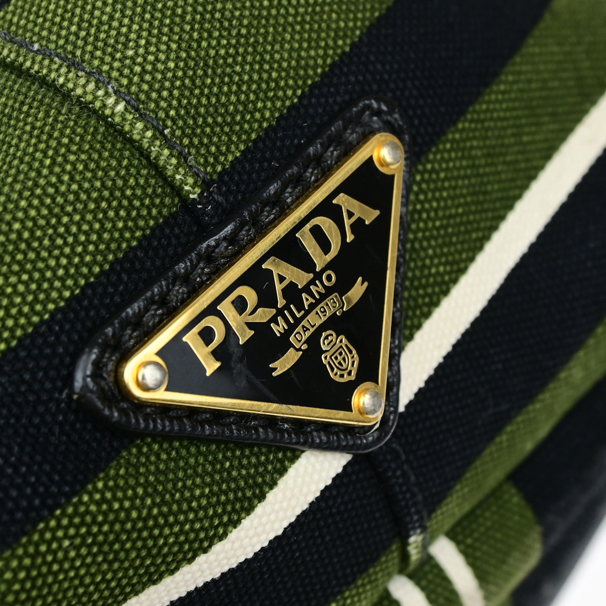 PRADA Logo Canapa Stampata 2Way Shoulder Hand Bag Canvas Leather GN GHW 81YH012