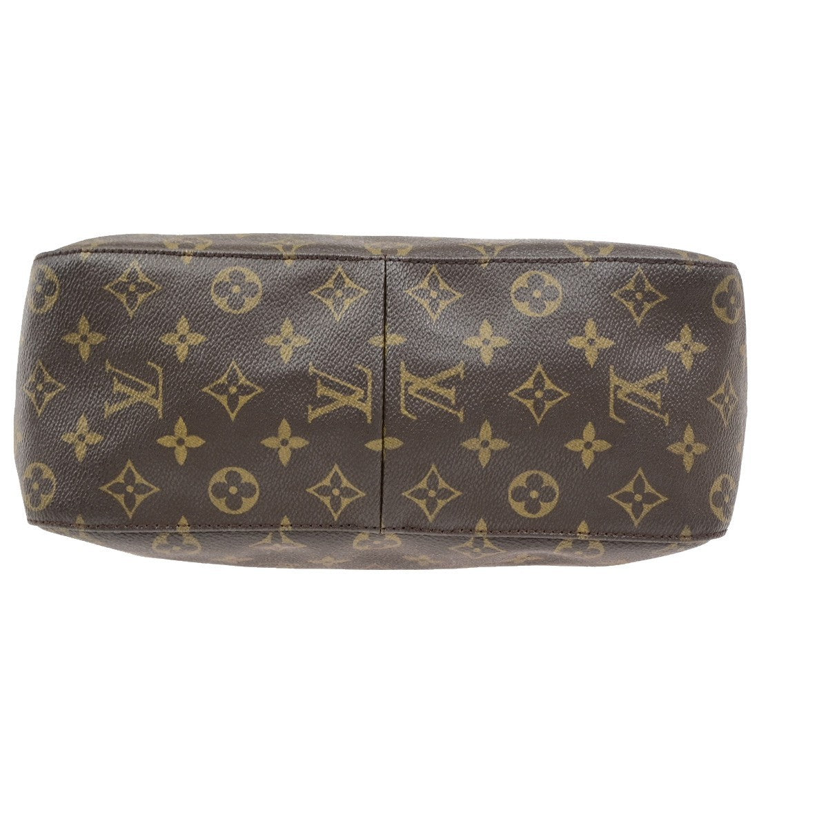LOUIS VUITTON Logo Looping GM Shoulder Bag Monogram Leather Brown M51145 18KD169