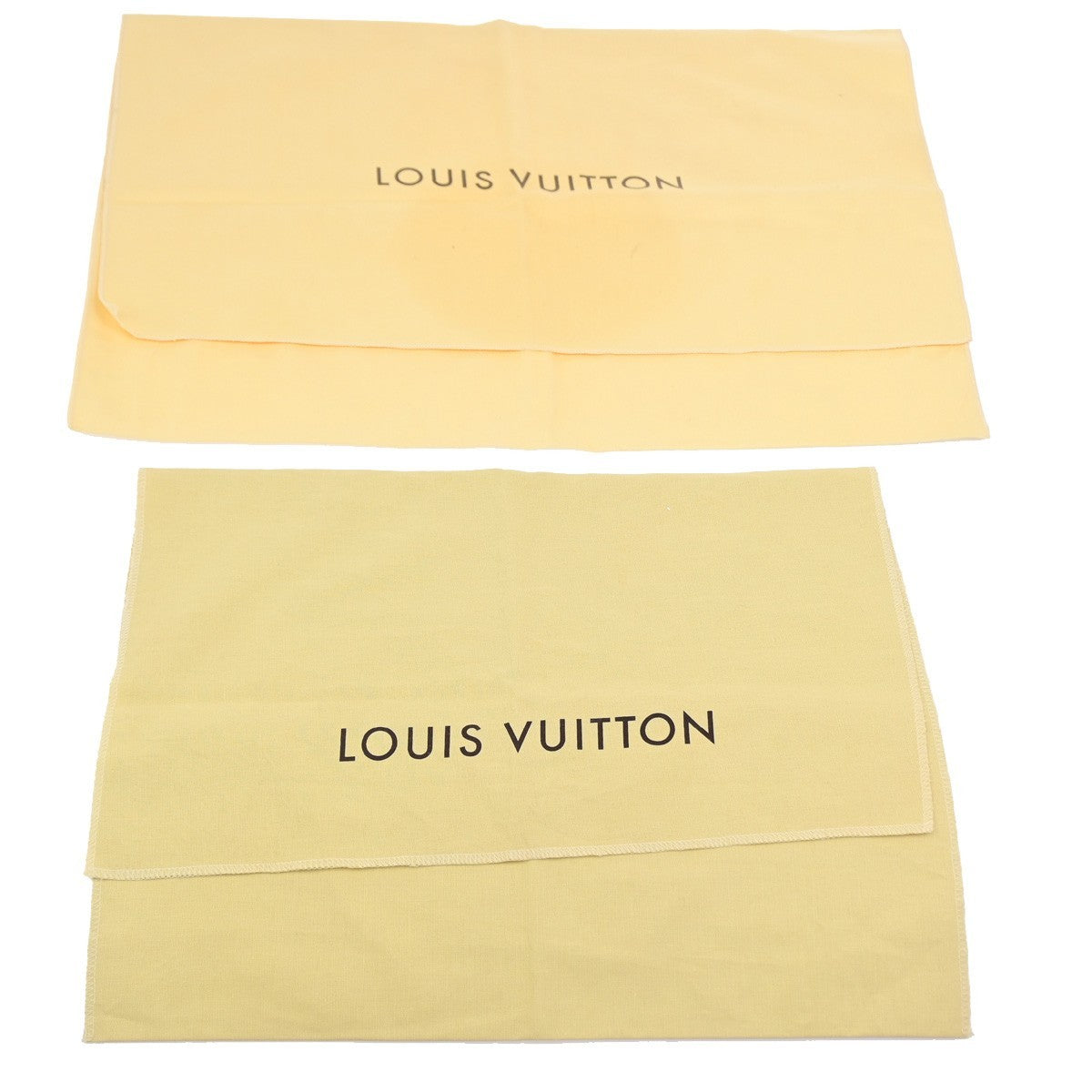 LOUIS VUITTON Logo 10 Set Dust Bag Drawstring Canvas Cotton Beige Brown 09KD214