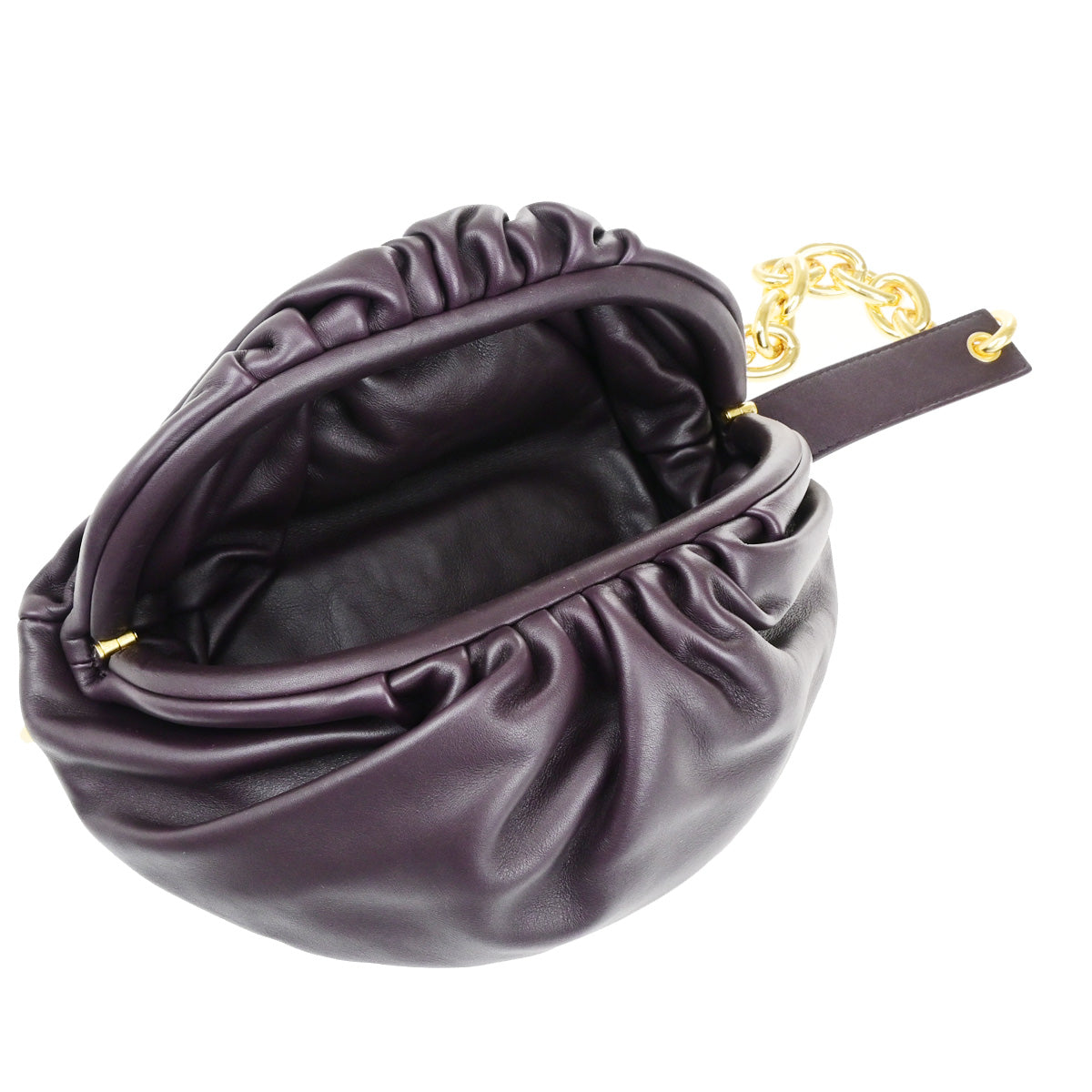 BOTTEGA VENETA Logo The Chain Pouch Body Shoulder Bag Leather BX GHW 609RK530