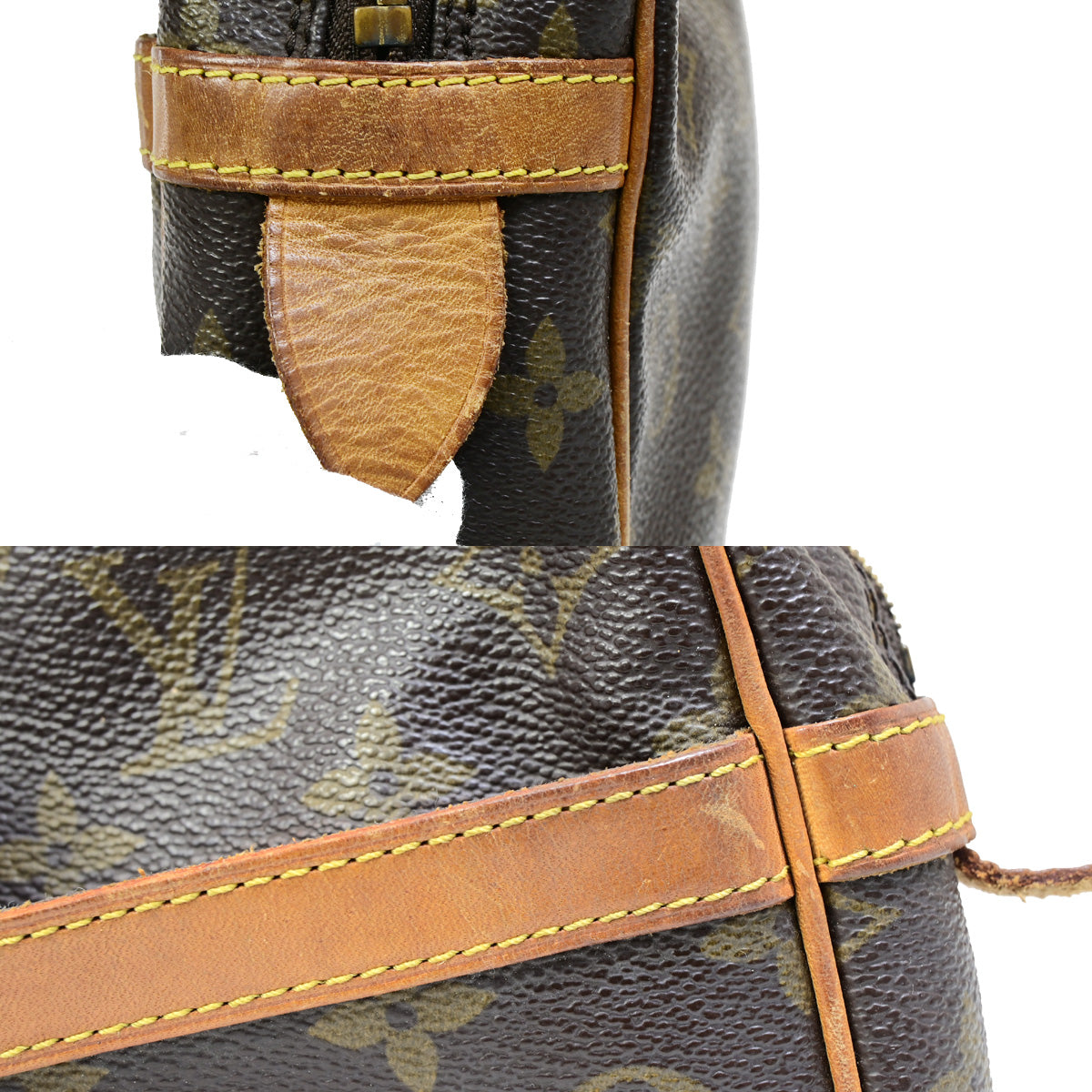 LOUIS VUITTON Compiegne 28 Clutch Hand Bag Monogram Leather Brown M51845 33SJ010