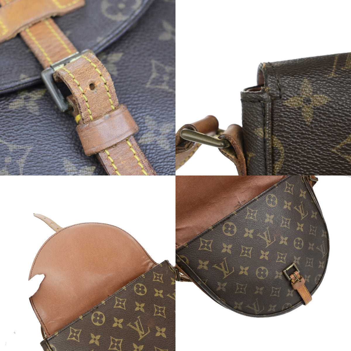 LOUIS VUITTONI Chantilly MM Shoulder Bag Monogram Leather Brown M51233 64YG483