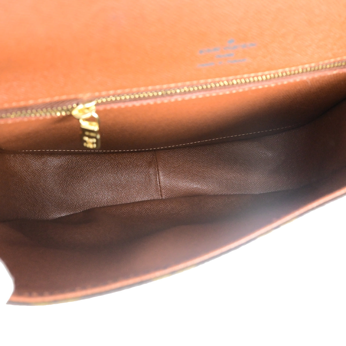 LOUIS VUITTON Saint Cloud GM Shoulder Bag Monogram Leather Brown M51242 12YF385