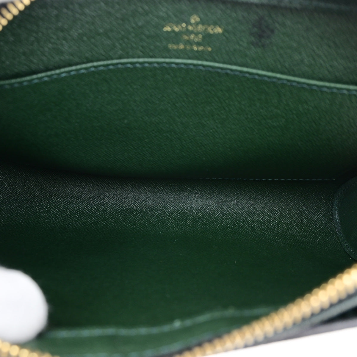 LOUIS VUITTON LV Logo Baikal Clutch Hand Bag Taiga Leather Epicea M30184 66SJ165
