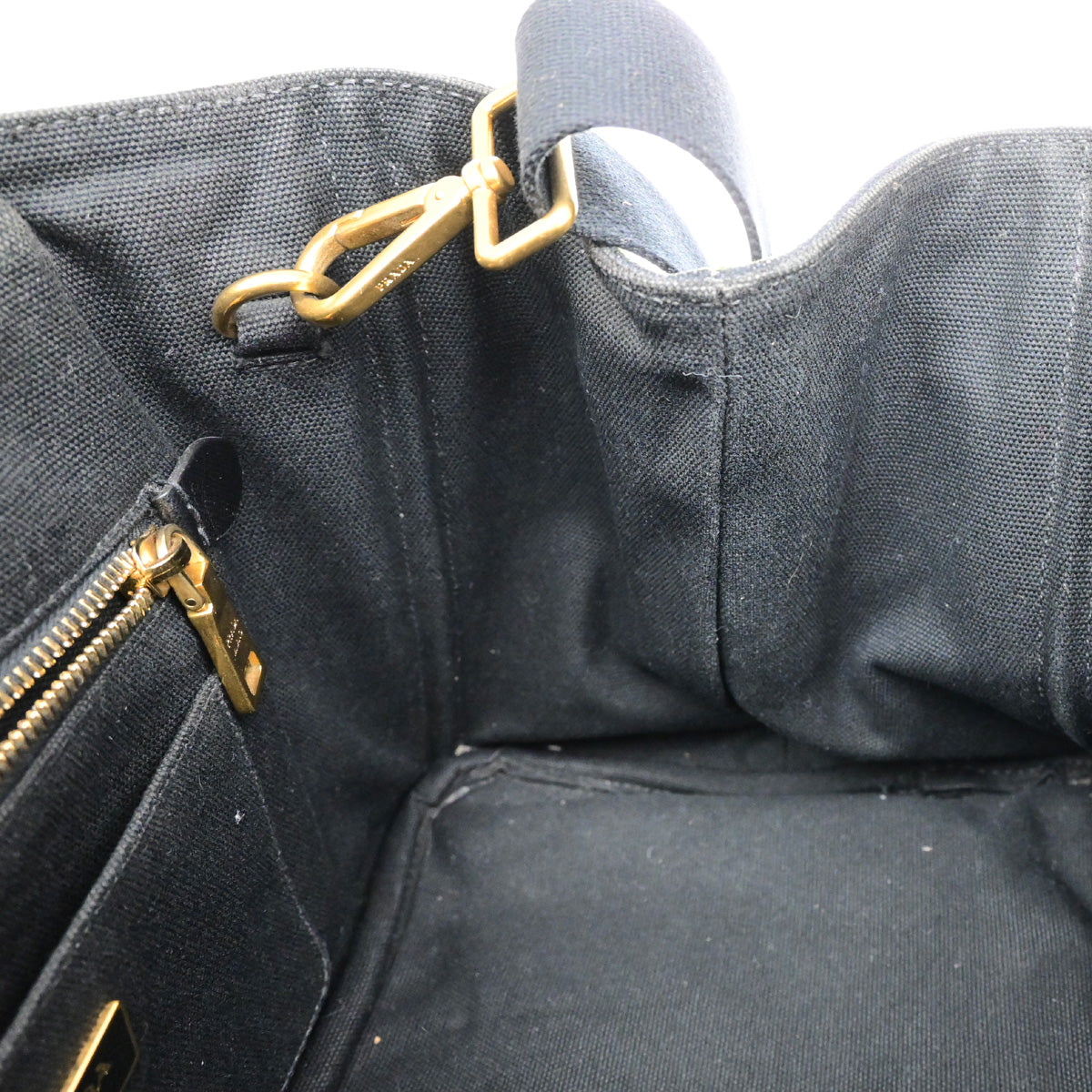 PRADA Logo Canapa Stampata 2Way Shoulder Hand Bag Canvas Leather GN GHW 81YH012