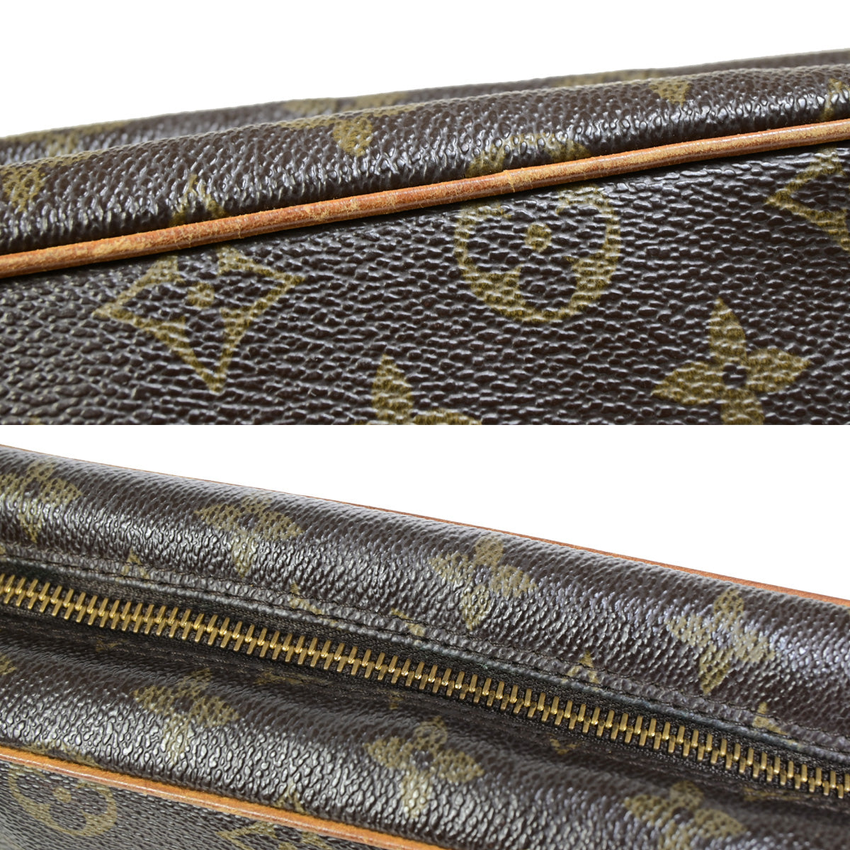 LOUIS VUITTON Compiegne 28 Clutch Hand Bag Monogram Leather Brown M51845 33SJ010