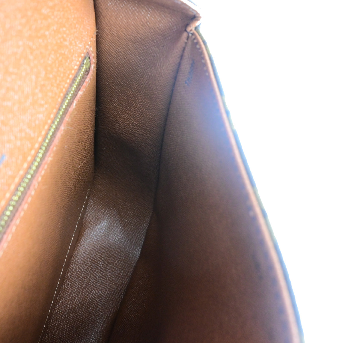 LOUIS VUITTON Saint Cloud GM Shoulder Bag Monogram Leather Brown M51242 12YF385