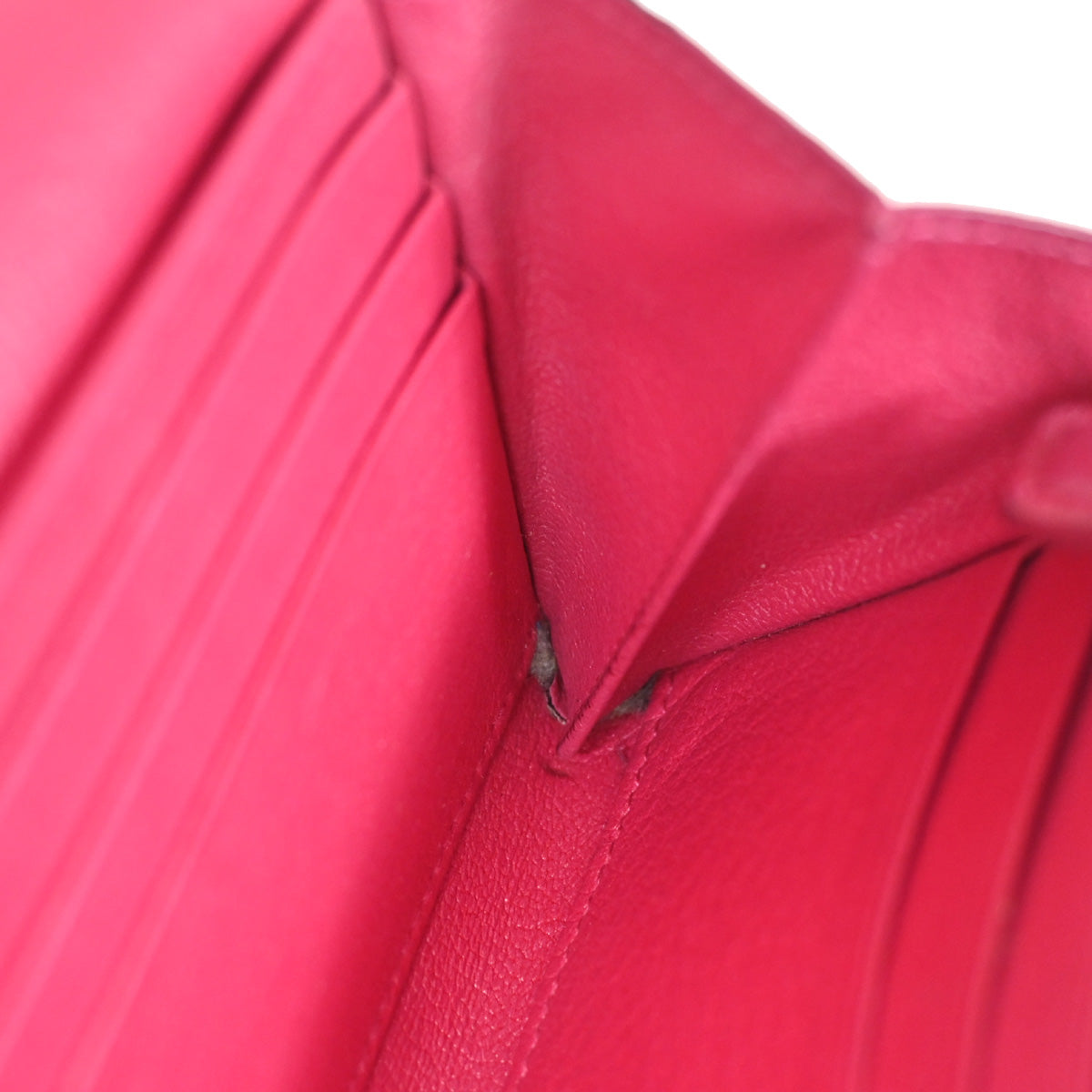 YVES SAINT LAURENT YSL Logo Long Zipper Wallet Purse Leather Pink 07YC775