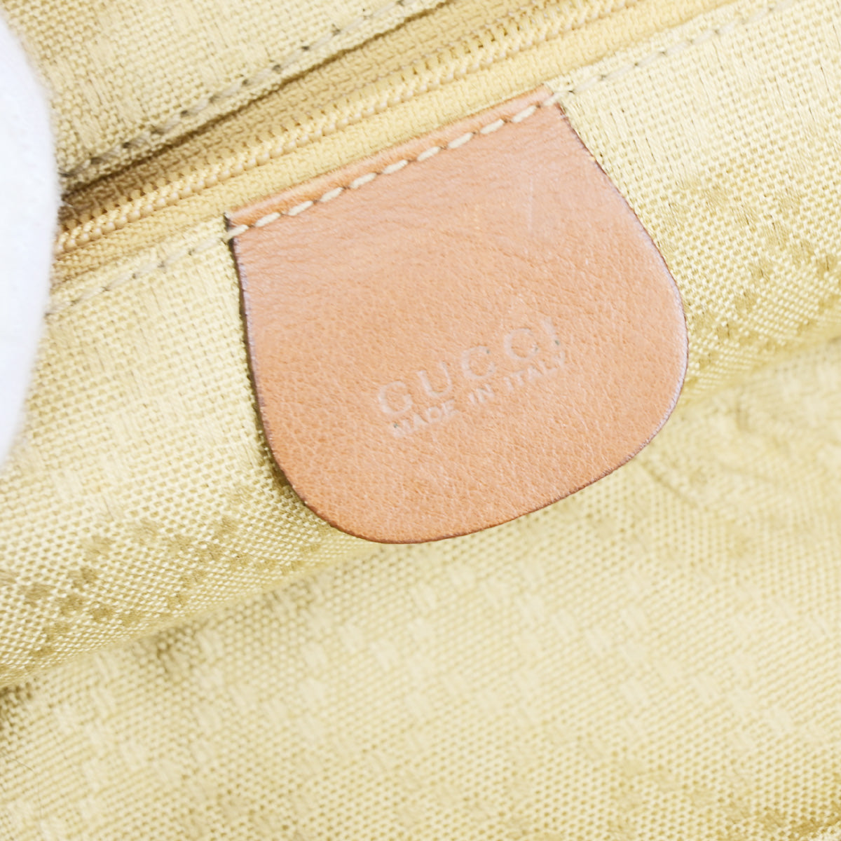 GUCCI Logo Bamboo Drawstring Backpack Bag Leather Brown GHW Italy 68YF528