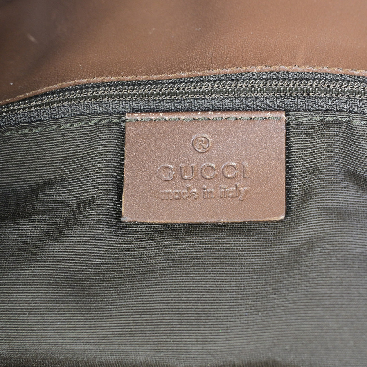 GUCCI Logo Sherry GG Pattern Shoulder Bag Canvas Leather Brown Italy 69SJ008