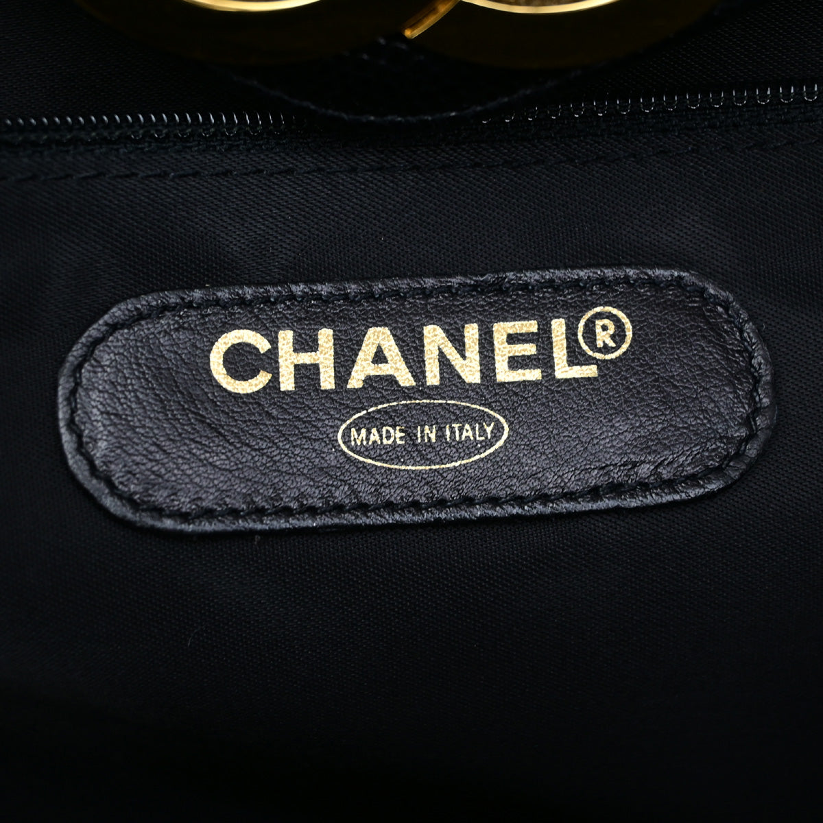 CHANEL CC Supermodel Chain Shoulder Bag Grained Calfskin Leather BK VTG 728RL045