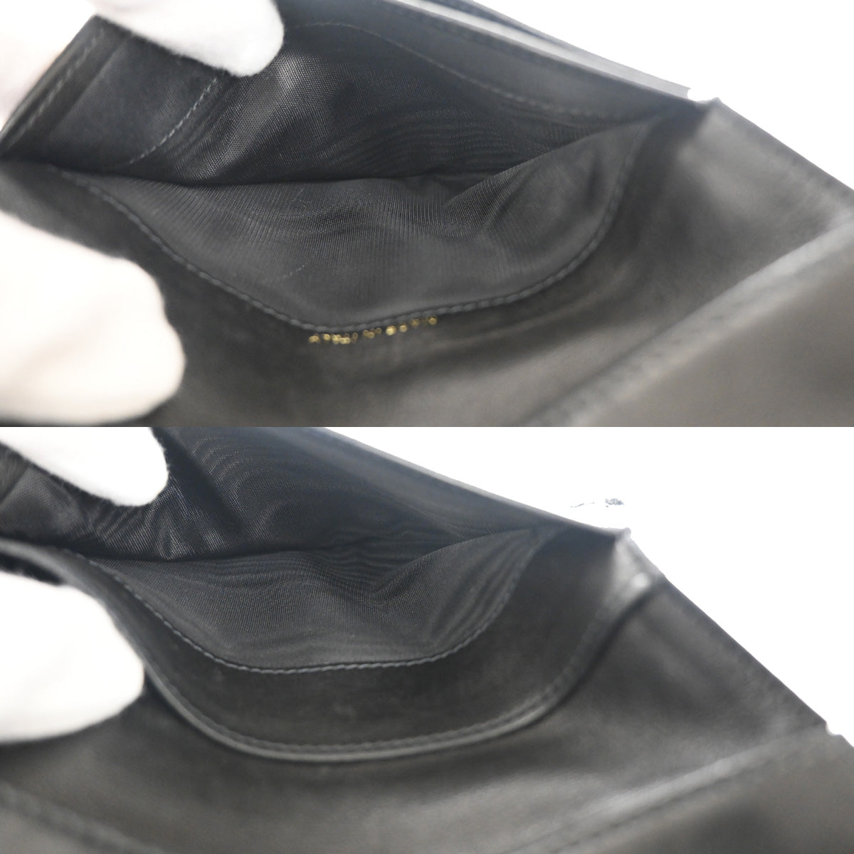 CHANEL CC Logo Trifold Wallet Purse Caviar Skin Leather Black GHW 78RH543