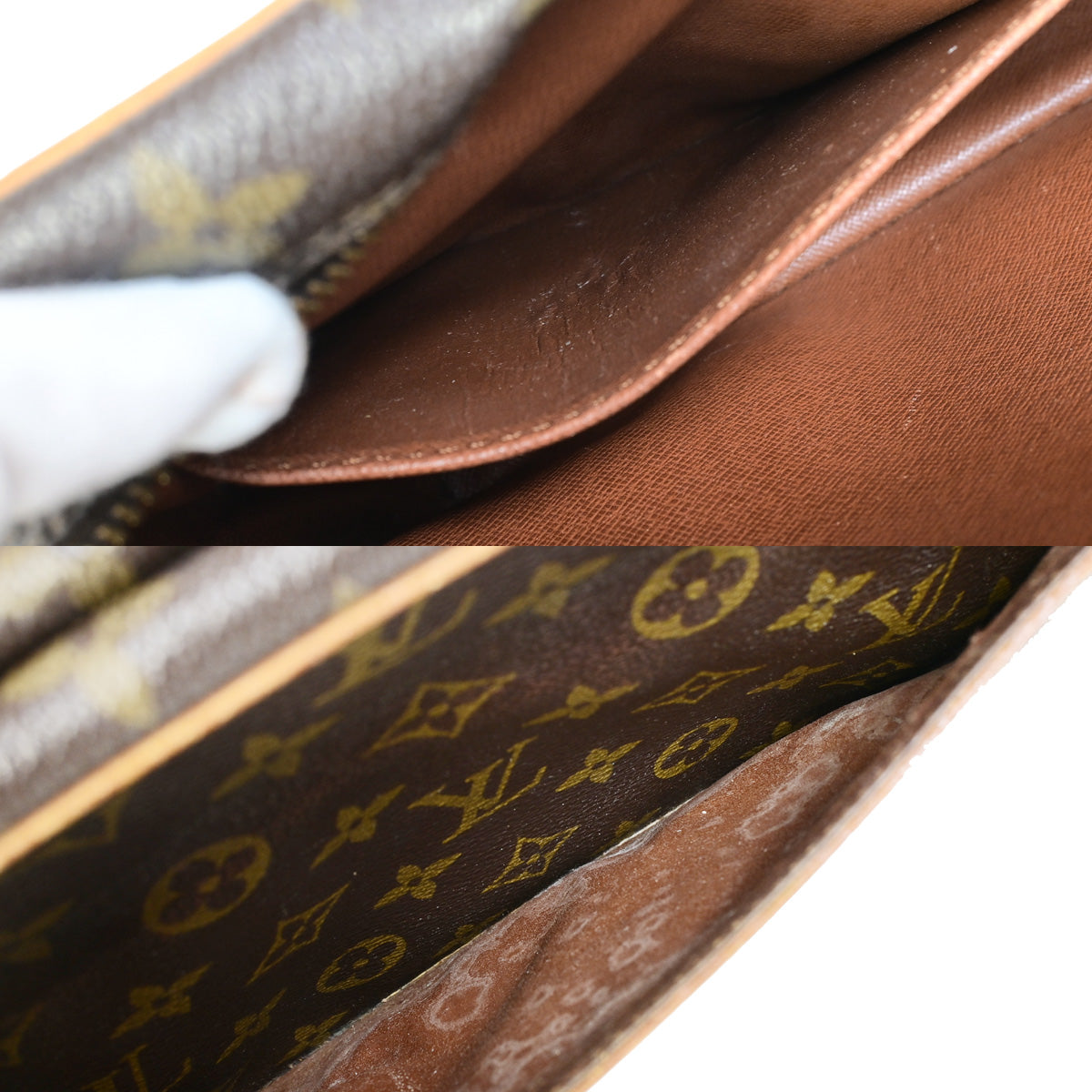 LOUIS VUITTON Compiegne 28 Clutch Hand Bag Monogram Leather Brown M51845 33SJ010