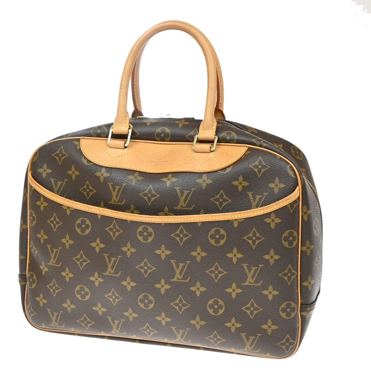 LOUIS VUITTON LV Logo Deauville Hand Bag Monogram Leather Brown M47270 72KD188
