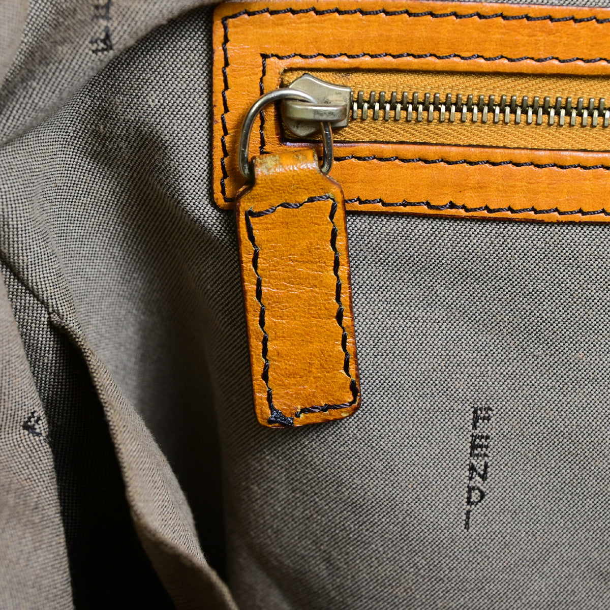 FENDI Logo Zucca Pattern Shoulder Bag Canvas Leather Brown SHW Italy 30SJ011