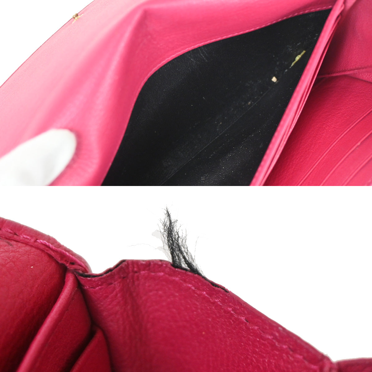 YVES SAINT LAURENT YSL Logo Long Zipper Wallet Purse Leather Pink 07YC775