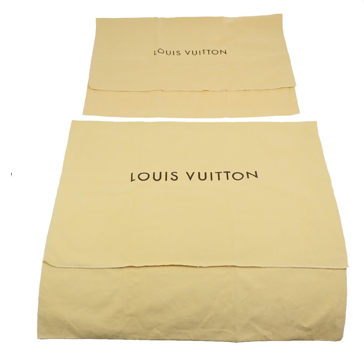LOUIS VUITTON Logo 10 Set Dust Bag Drawstring Canvas Cotton Beige Brown 03KD213